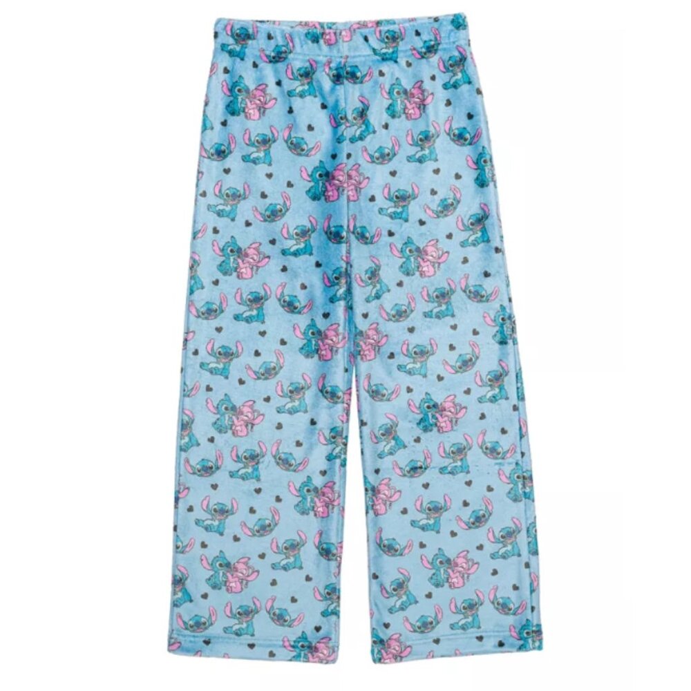 Disney Big Girls Stitch and Angel Plush Lounge Pant Size XL NWT